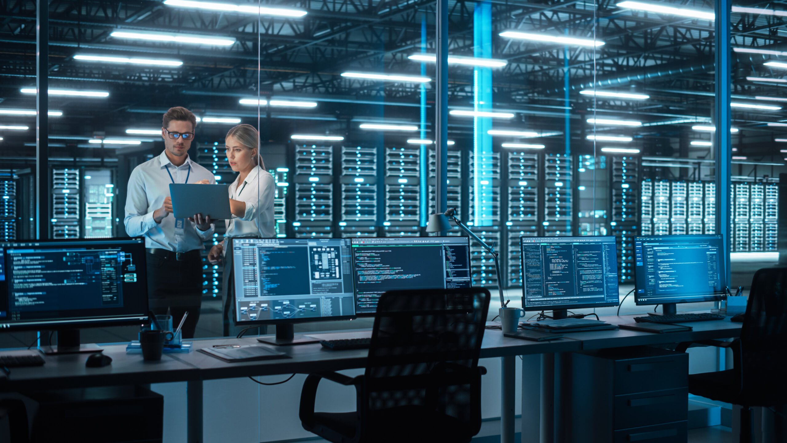 Enterprise technology team managing AI-driven communication platform and system integrations
